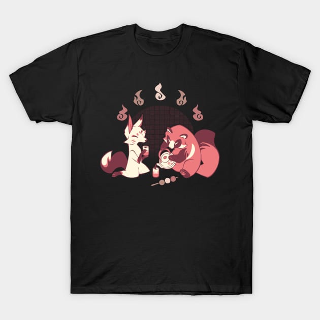 Tanukitsu tea time in mocha flavor T-Shirt by Colordrilos